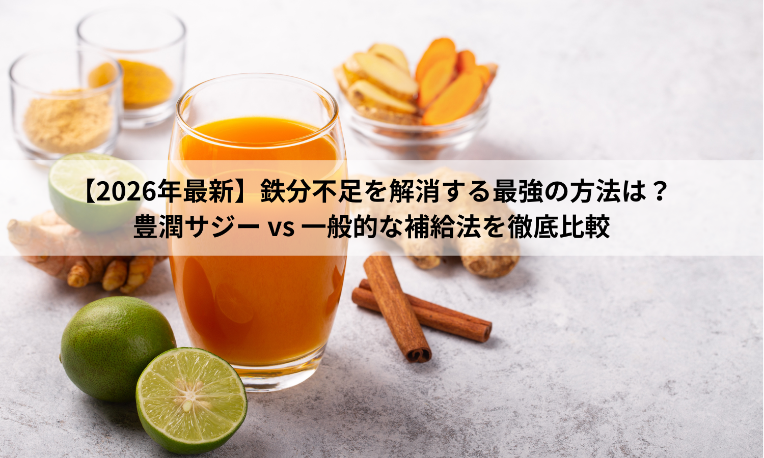 【2026年最新】鉄分不足を解消する最強の方法は？豊潤サジー vs 一般的な補給法を徹底比較